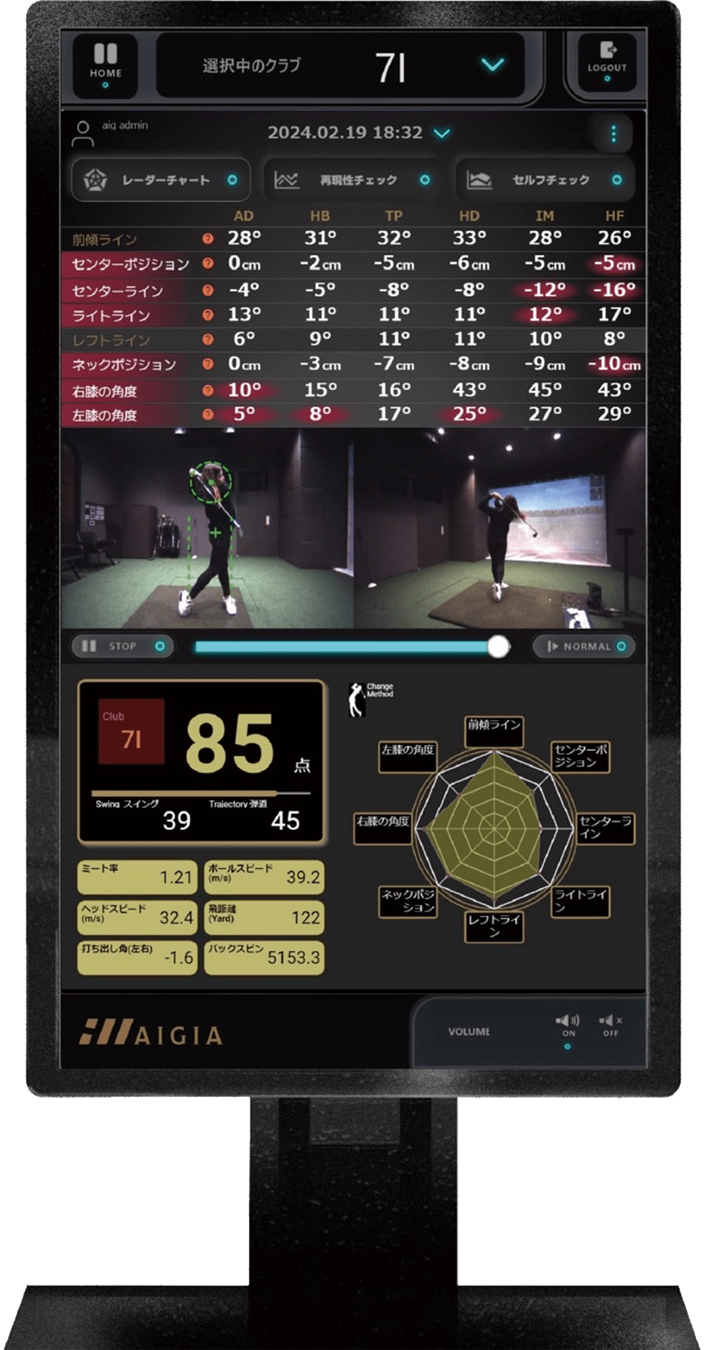 骨格解析システムモニター